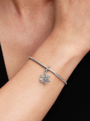 Pandora Double Opalescent Snowflake Pendant Charm