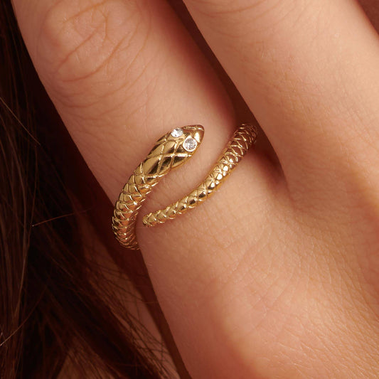 Anello Brosway Chakra Serpente Dorato