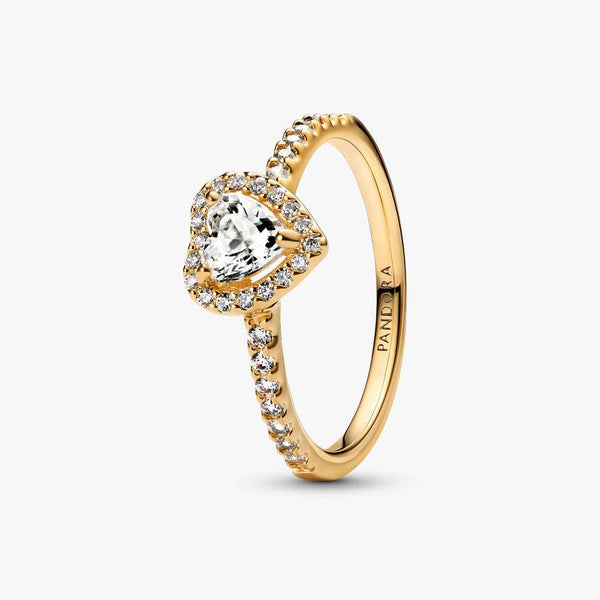 Anello Pandora Cuore In Rilievo Placcato Oro Giallo 168421C01