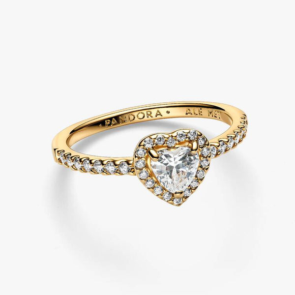 Anello Pandora Cuore In Rilievo Placcato Oro Giallo 168421C01
