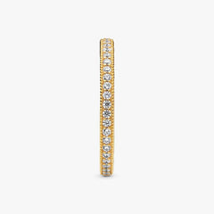 Pandora Sparkling Hearts Ring in Gold