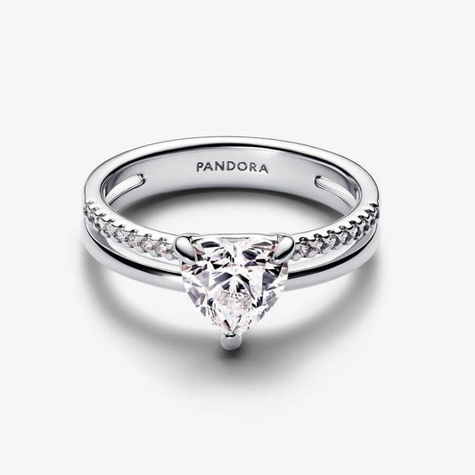 Anello Pandora Doppia Fascia Con Cuore