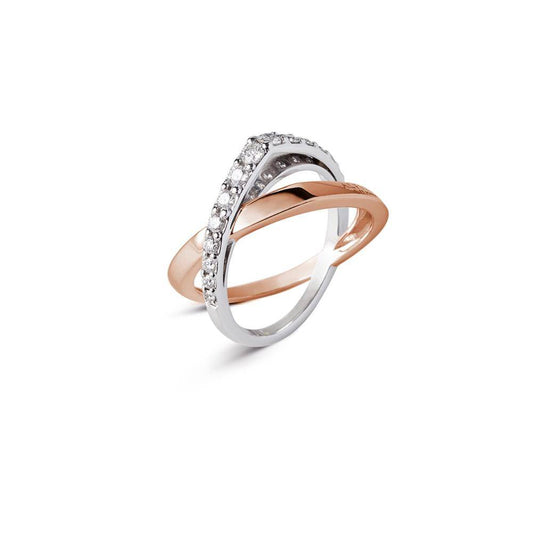 Anello Alfieri&St.Jhon in Oro Rosa e Bianco 18 KT