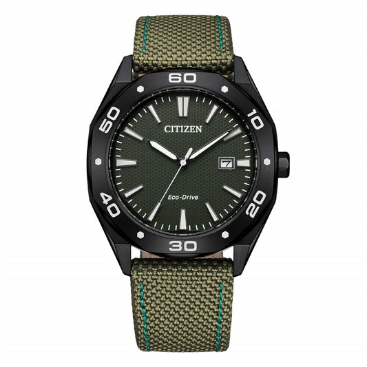 Orologio Citizen Da Uomo Active Con Cinturino In Tessuto Verde