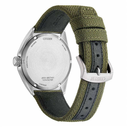 Citizen Men's Military Eco-Drive Watch with Green NATO Strap
