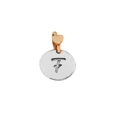 Dodo Mariani Initial Charm in Silver and 9K Yellow or Rose Gold
