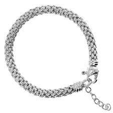 Bracciale Bronzallure Maxi Catena Popcorn Argentato