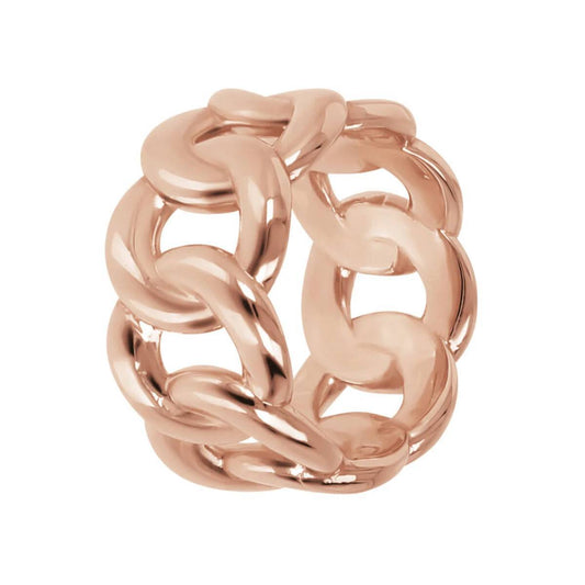 Anillo de malla Bronzallure en pureza rosada dorada