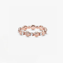 Pandora Rosé Shell Band Ring 188946C01