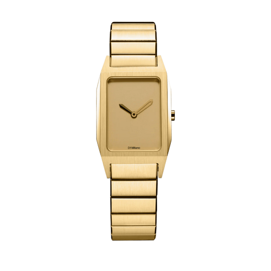 Orologio D1 Milano da Donna con Cassa Rettangolare Studio 73 Placcato Oro Giallo