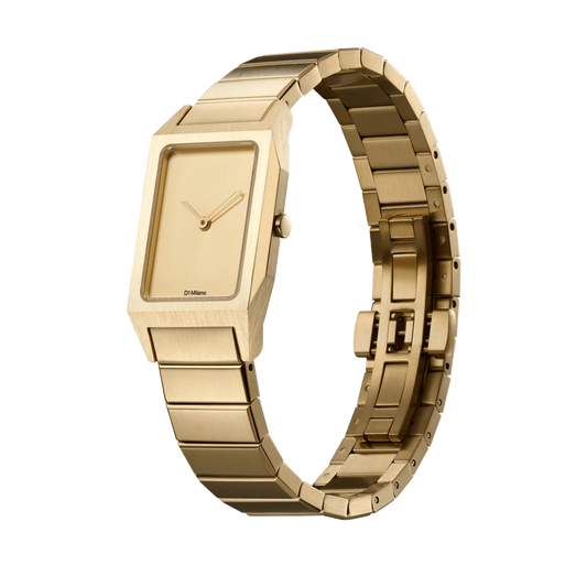 Orologio D1 Milano da Donna con Cassa Rettangolare Studio 73 Placcato Oro Giallo