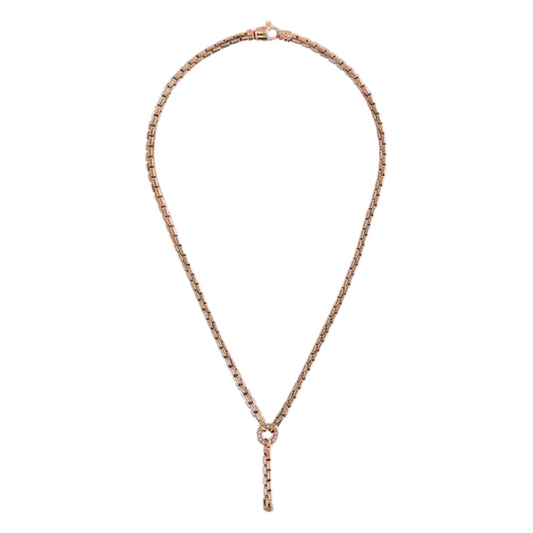 Bronzallure Venetian Mesh Necklace with Cubic Zirconia Pavé Detail
