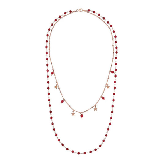 Bronzallure Two-Strand Necklace with Stone Spheres and Stars