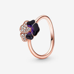 Anello Pandora Viola Del Pensiero Rosè 180764C01