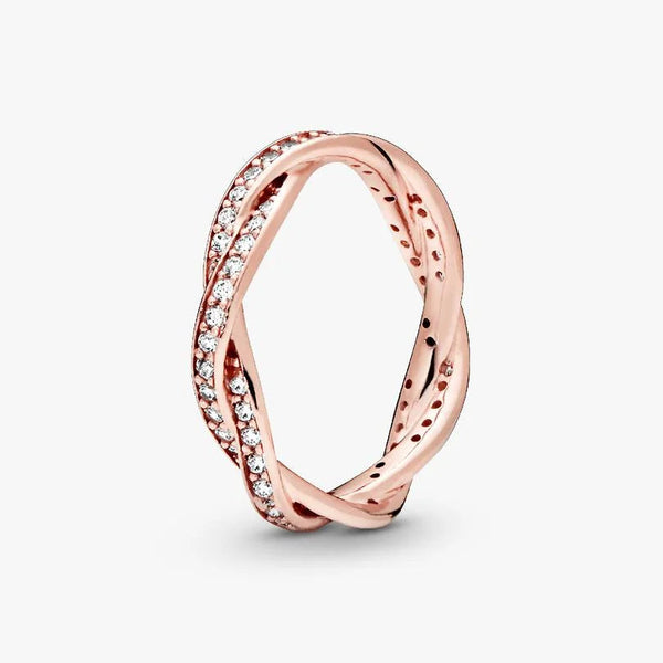Anello Pandora Intreccio Del Destino Rosè 180892CZ