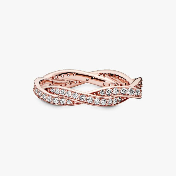 Anello Pandora Intreccio Del Destino Rosè 180892CZ