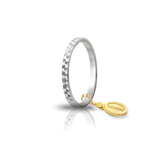 Unoaerre Gardenia White Gold Wedding Band
