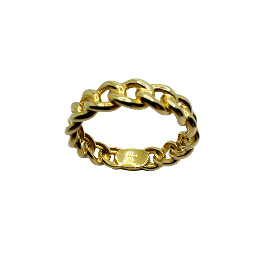 Anello Groumette in Oro Giallo 18 KT
