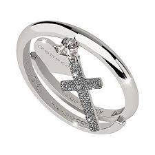 Anello Rebecca Jolie con Croce in Polvere di Diamanti