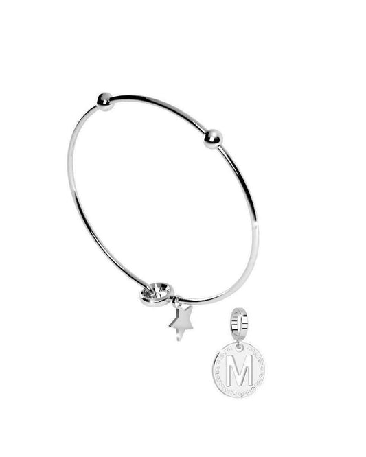 Bracciale Rebecca My World Rigido Argentato con Stella