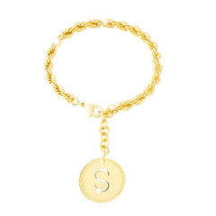 Bracciale Rebecca MyWorld Dorato a Corda con Iniziale S