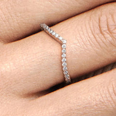 Pandora Sparkling Wish Ring Rose Gold White Stones