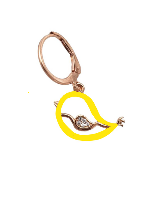 Mono Orecchino Versari Uccellino Giallo