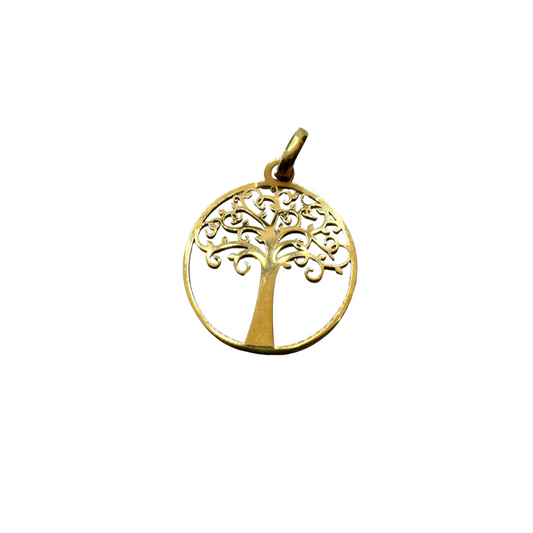 Colgante del árbol de la vida en oro amarillo de 18 quilates