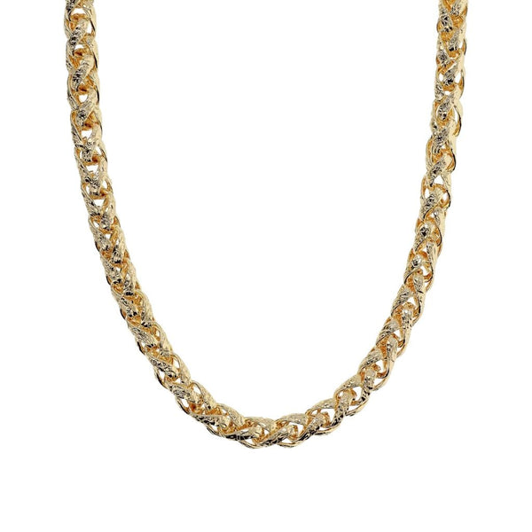 Collana Etrusca Girocollo Maxi Catena Spiga Martellata WSET00764.YG