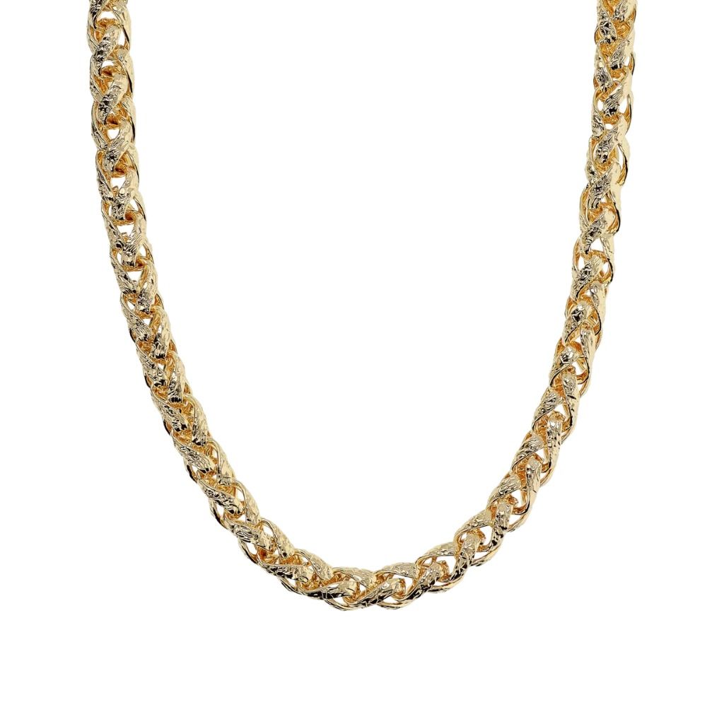 Collana Etrusca Girocollo Maxi Catena Spiga Martellata WSET00764.YG