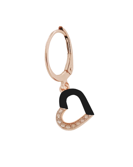 Mono Orecchino Versari Cuore Nero