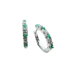 Giorgio Visconti White Gold Headbands with Emeralds and Diamonds