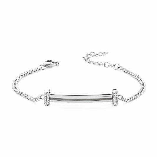 Pulsera modular Groumette plateada Marcello Pane