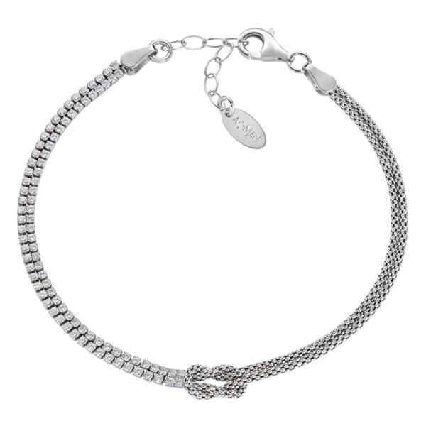 Bracciale Nodo d'Amore con Zirconi -