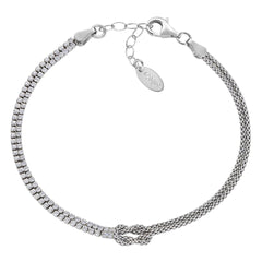 Bracciale Nodo d'Amore con Zirconi -