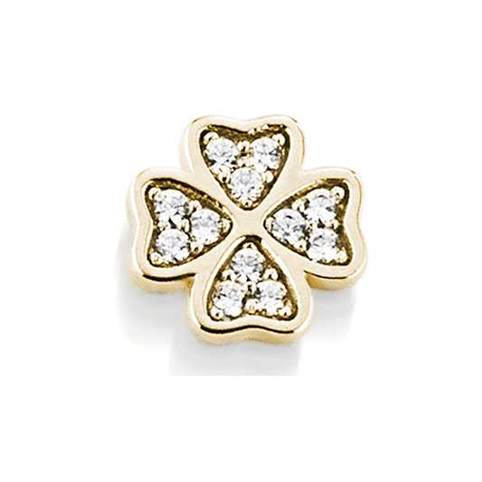 Marcello Pane Quadrifoglio Stopper Maxy Charms with Zirconia