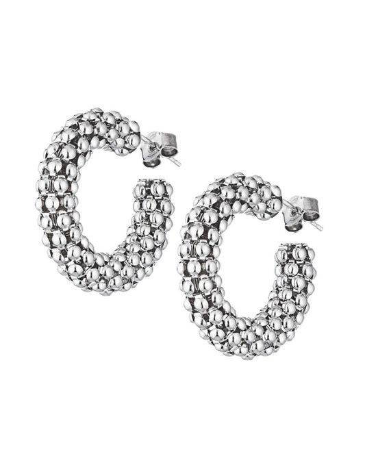 Marcello Pane Petite Boules Silver Earrings