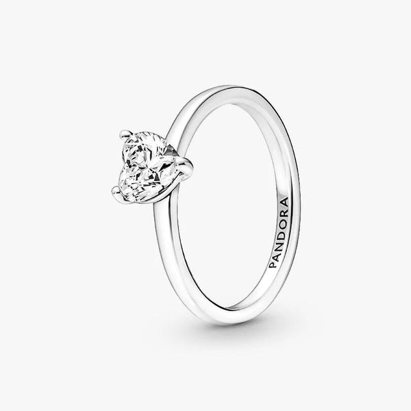 Anello Pandora Solitario Con Pietra Cuore 191165C01