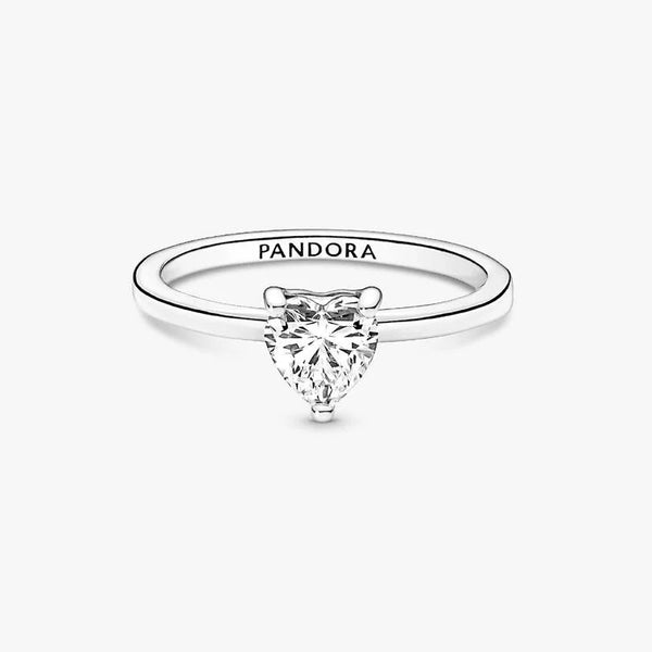 Anello Pandora Solitario Con Pietra Cuore 191165C01