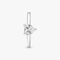 Pandora Solitaire Ring With Heart Stone