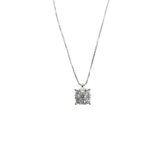 Collana in oro Bianco 18 KT con Pendente con Diamanti Magic