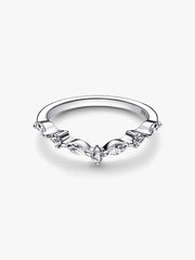 Anillo Pandora con marquesa brillante y deseos en plata