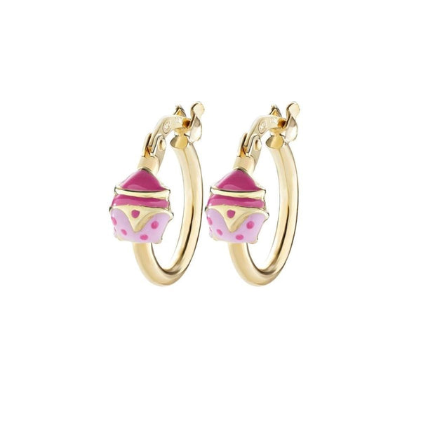 Orecchini Amen Bimba Cerchietto Con Coccinella Smaltata Rosa E Fucsia ORJCOGFU1