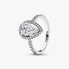 Anillo Pandora con punto de luz y gota grande