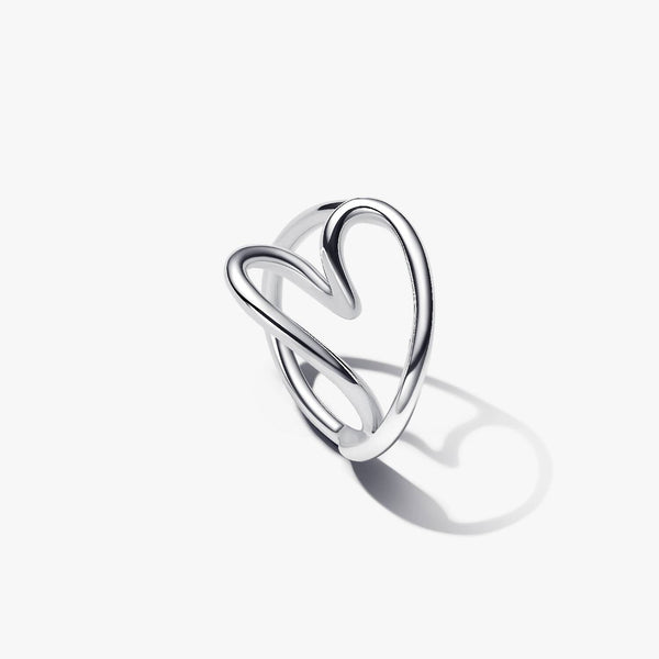 Anello Pandora Cuore Linea Sinuosa Argentato 193288C00
