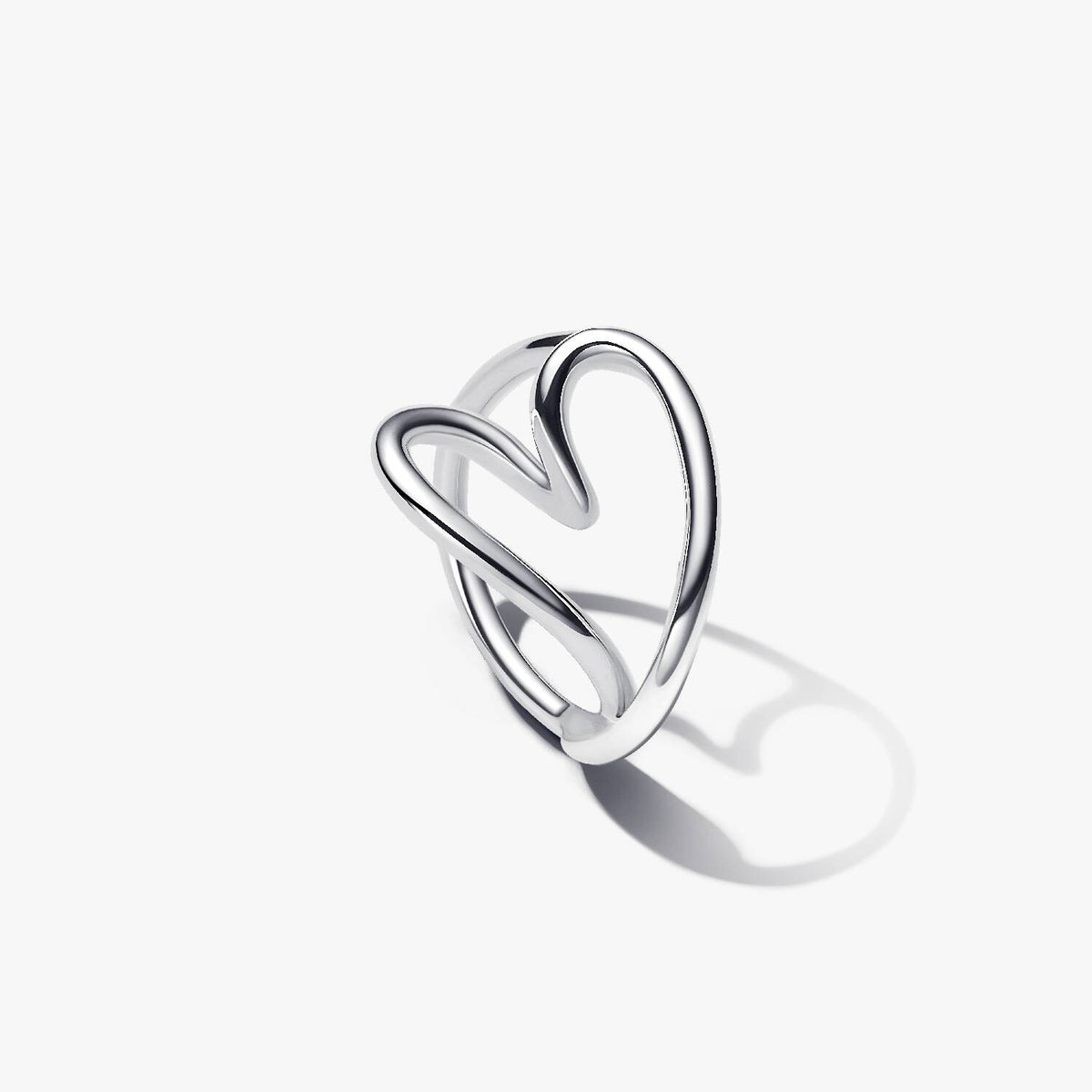 Pandora Heart Ring Sinuous Line Silver