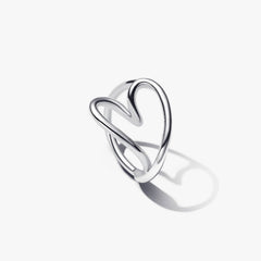 Pandora Heart Ring Sinuous Line Silver