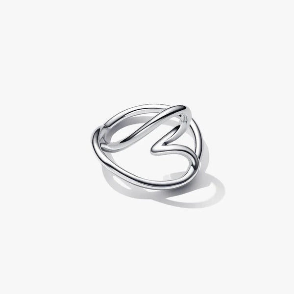 Anello Pandora Cuore Linea Sinuosa Argentato 193288C00