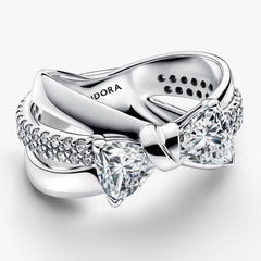 Pandora Braided Band Ring with Bright Bow