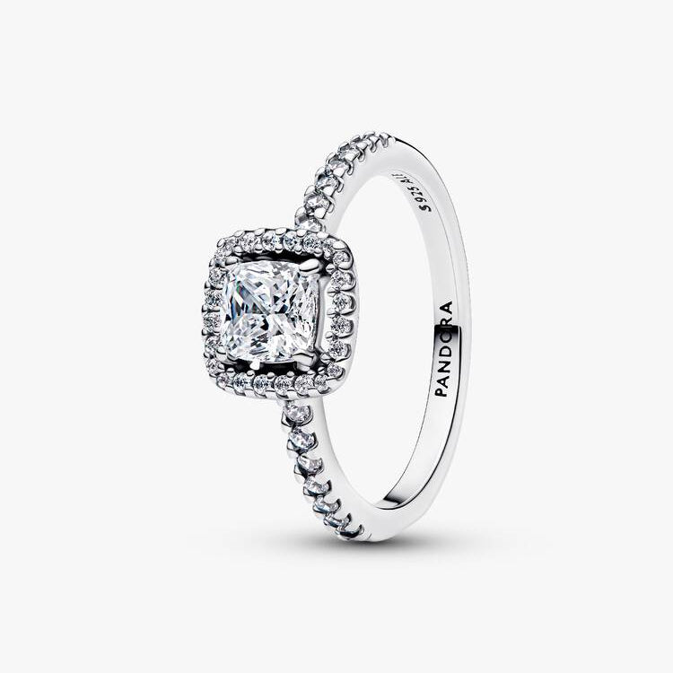 Pandora Square and Pavé Light Point Ring
